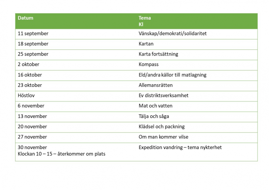 Program hösten 2019